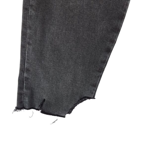 Zara Jeans Womens Sz 10 Black Koi Fish Embroidery Z1975 Denim Distressed Hems - Picture 7 of 11